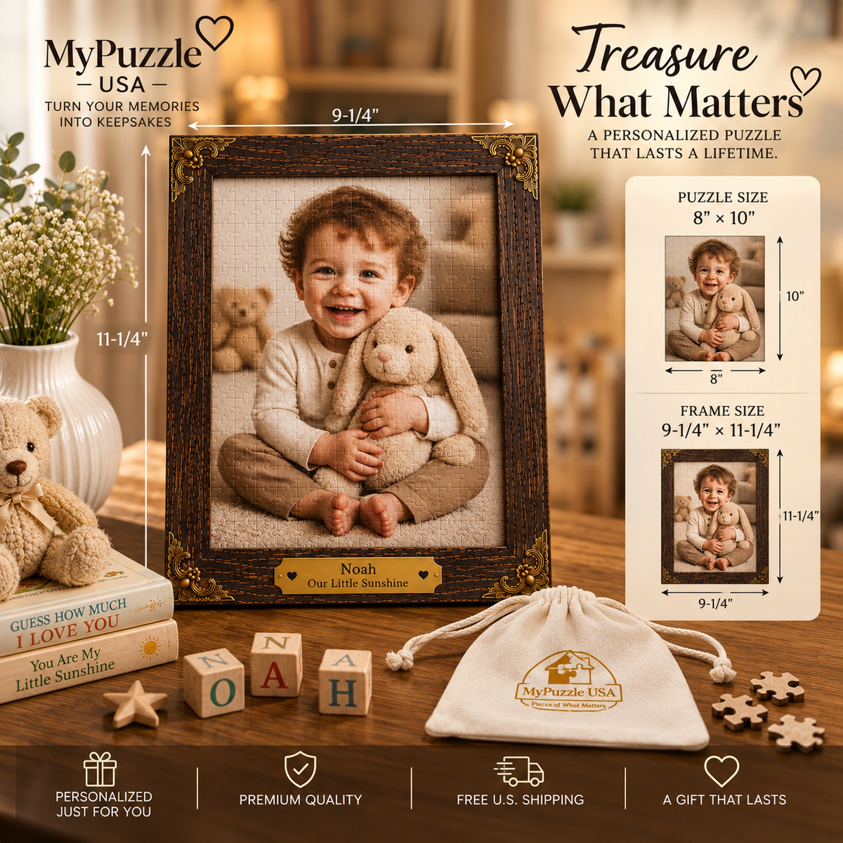 Personalized Framed Memory Puzzle