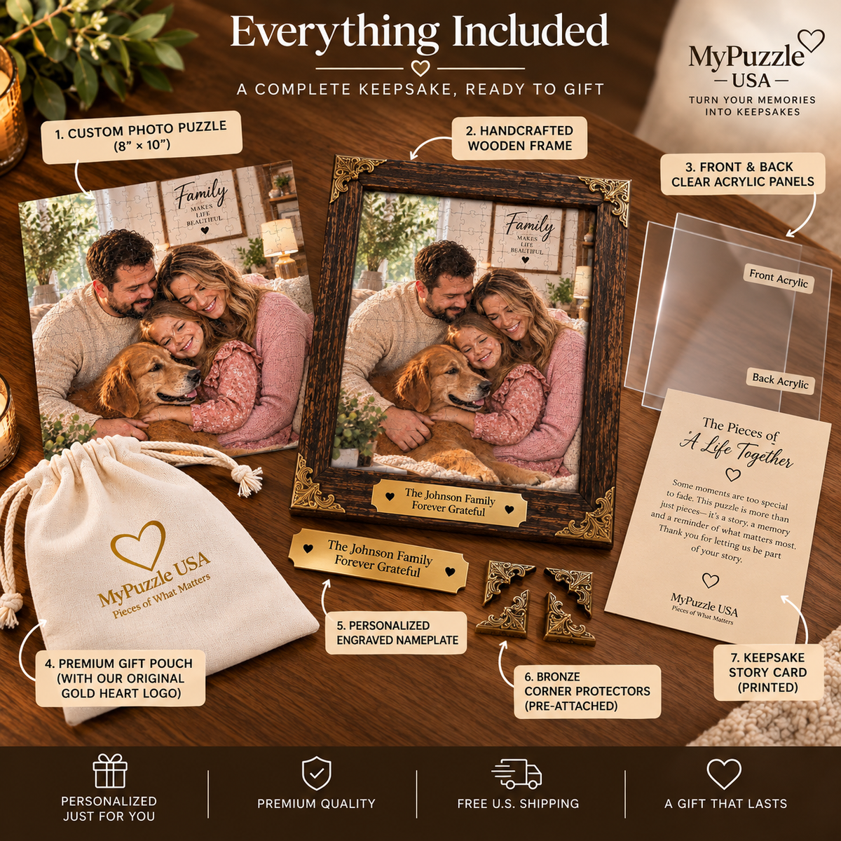 Personalized Framed Memory Puzzle